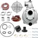 2 Inch Semi-Trash Water Pump Rebuild Kit Assembly for Harbor Freight Predator 212cc Pacific Hydrostar Gasoline Engine Water Pump Replacement
