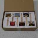 Ceramic Mushrooms for Garden 6 Pack Small Mushroom Garden Decor Outside Outdoor Lawn Ornaments Decorative Plant Stakes Yard Pots Decorations Little Women Gifts Brown