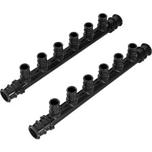 PEX A Manifold 6 Ports 3/4" Trunk Ports, 1/2" Service Ports, Two Sides Open Plastic PEX-A Expansion Manifold for Radiant Heating & Water Distribution Pack of 2 (3/4" Trunk Ports - Two Sides Open, 1/2" 6 Ports) PEX A Manifold 6 Ports 3/4" Trunk Ports, 1/2" Service Ports, Two Sides Open Plastic PEX-A Expansion Manifold for Radiant Heating & Water Distribution Pack of 2 (3/4" Trunk Ports - Two Sides Open, 1/2" 6 Ports)