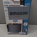 TITAN Garden Hose | Flexible, Lightweight, Kink-Free & Durable Hybrid Water Hose with Heavy Duty Brass Connectors & High-Pressure Jet Nozzle (50FT x 5/8) (Gray)