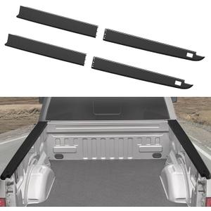 5.7ft Truck Side Bed Rail Caps for 2009-2018 Dodge Ram 1500 Crew Cab, Bedrails Covers Top Protectors Molding Cap w/Stake Holes for Dodge Ram 1500 with 5.7' Bed Accessories, 4PCS