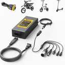 Carsty UL-Certified 42V Hoverboard Charger | 1.5A Fast Charge for Electric Scooters (5-in-1 Plugs, Compatible with Jetson, Segway & Gotrax) (small)