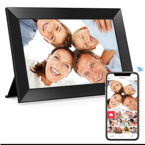 BIGASUO Digital Picture Frame, 10.1" Frameo Digital Frame WiFi with 32GB Memory, 1280x800 IPS Touch Screen, Send Photos/Videos from Your Phone Anywhere, Photo Gifts for Parents and Grandparents