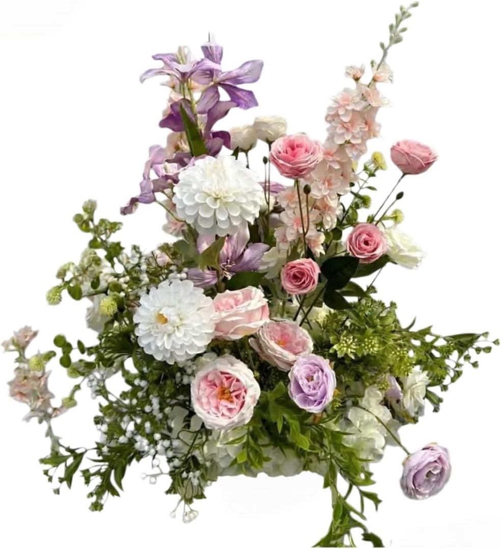 Artificial Flowers Row for Wedding Backdrop