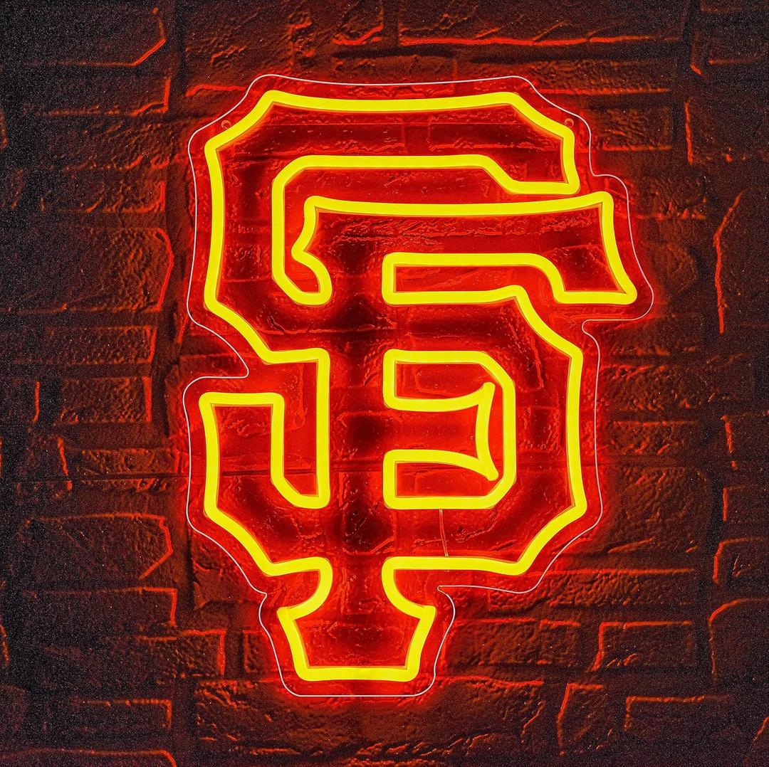 Neon Sign for Wall Decor Baseball Neon Light for Man Cave Birthday Gifts for Men With Dodge Baseball Team Logo Sign Led Sign for Bar Party Dorm Decoration Size16.1 * 12.2inch(LD062)