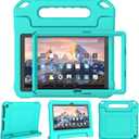 Kids Case for 10 Inch Tablet(13th/11th Generation, 2023/2021 Release) - Durable Shockproof Protective Cover with Screen Protector for 10/10 Plus/HD 10 Tablet, Not for iPad Samsung Tablet, Cyan (Cyan)