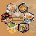 Non-Stick Disposable Air Fryer Aluminum Foil Liners Square 50PCS, Oil-Proof Aluminum Foil Tin Box Also for Steamer Basket Instant Pot Oven & Grill (6 * 6 Inch-Square)