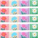 PerKoop 100 Pack Pocket Tissues Travel Slim Packs Small Facial Tissues Wallet Size Toilet Paper for Travel Guest Wedding Supplies, 4 Styles(Cute Floral)