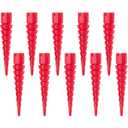 10 Pcs Wood Anchor, Stripped Screw Hole Repair Kit for Wood, Door Hinge Screw Hole Repair Fits Screws Sizes #2 to #16, Red