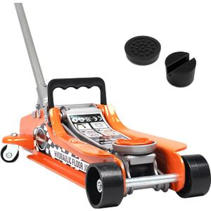 Donext 2.5 Ton Steel Floor Jack, Low Profile Hydraulic Racing Floor Jack with Single Piston Lift Pump, Lifting Range 3-3/8" - 14-15/16"