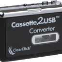USB Cassette Tape Converter Player + Cassette Tape To MP3 & CD Wizard Software