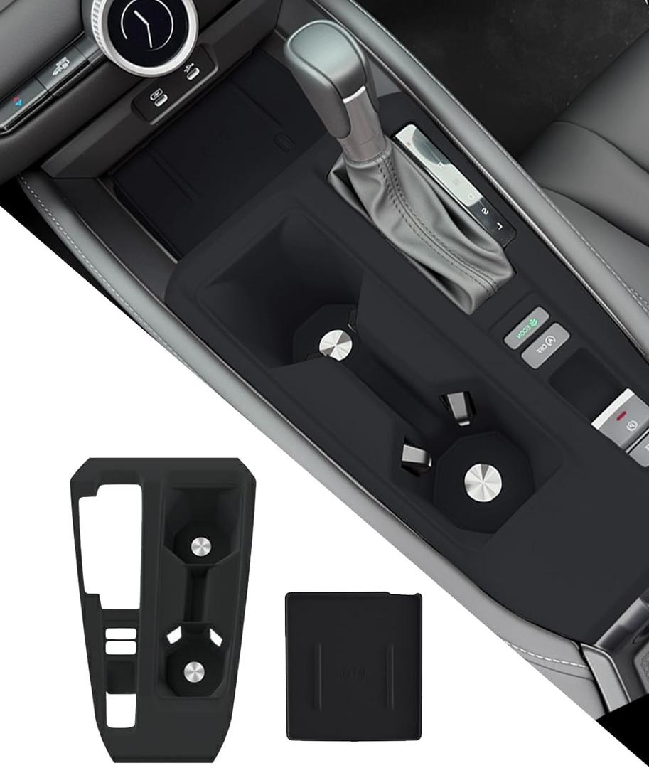 for 2026 Honda Accord Accessories 2023 2024 2025 Car Cup Holder Inserts and Center Console Tray Replacement, Silicone Cup Holder Inserts Mat Pad Drink Holder Center Console Storage Organizer