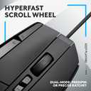 Logitech G502 X Wired Gaming Mouse - LIGHTFORCE Hybrid Optical-Mechanical Primary switches, Hero 25K Gaming Sensor, Compatible with PC - macOS/Windows - Black