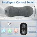 Triple Fusion Back Massager, 3-in-1 Electric Lumbar Support Pillow Heat Vibration Massage Lower Back Spine Decompression Device with Traction for Neck and Shoulder and Backs (Dark Gray)