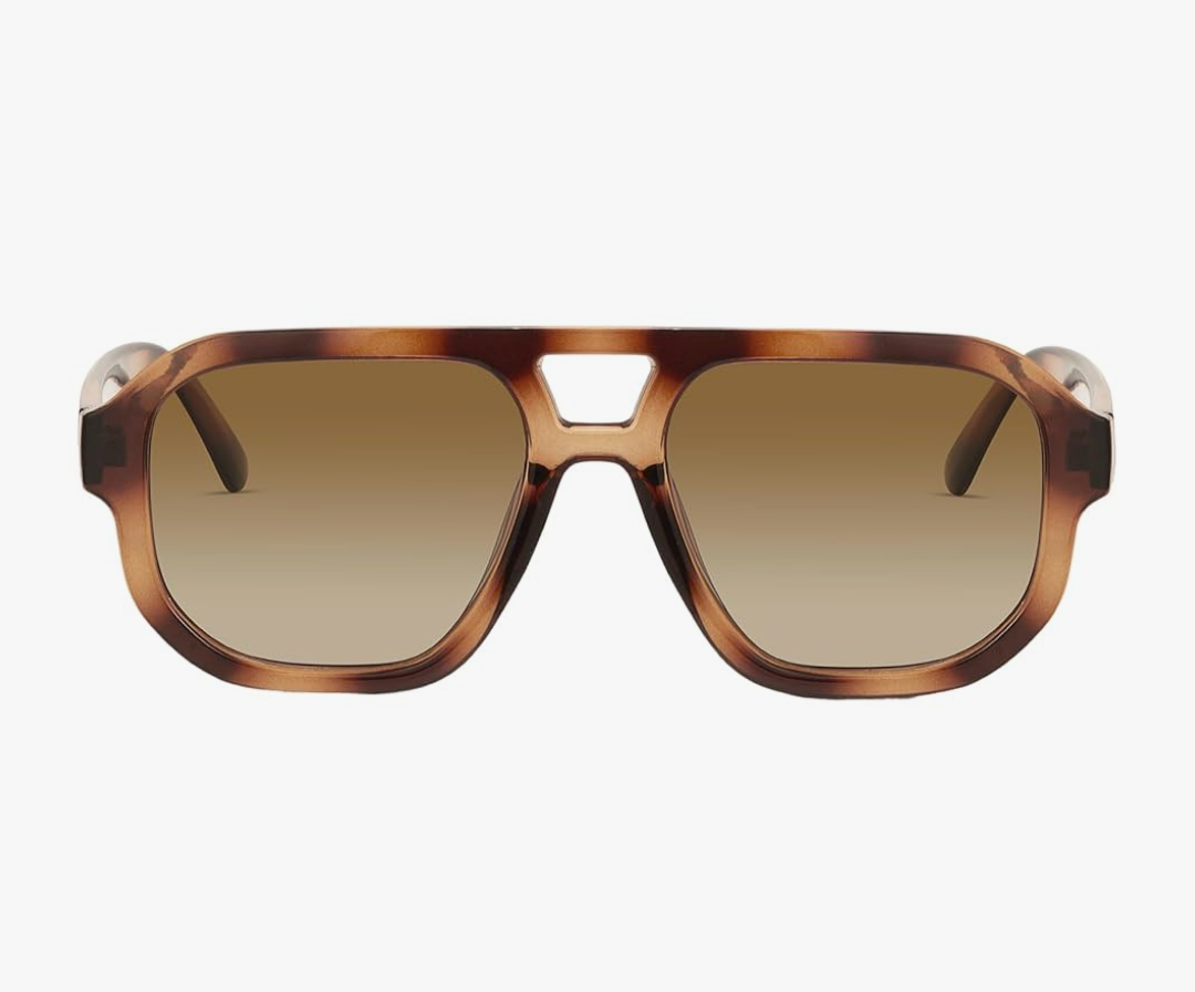 livho Trendy Polarized Square Aviator Sunglasses Women Men Square Eyewear Frame, Retro Sun Glasses for Women Men 2025 Shades