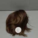 HAIRCUBE Bob Wigs for Women Synthetic Wig with Fringe Brown Color