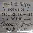 Pack of 10Wedding Reception Sign Canvas Print Wall Art Decor Pick a Seat Not a Side You're Loved Sign Painting Plaque Rustic Wedding Ceremony Decoration (8 X 8 inch, Framed)