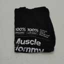 100% Muscle Mommy - Bodybuilding Gym Fit - Design on back T-Shirt (Small, Black)