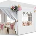 10x30 Party Tent Outdoor Canopy Tents for Parties with 8 Removable Sidewalls Heavy Duty Waterproof Gazebo Shelter for BBQ, Wedding, Events, Camping, Birthday Party, Backyard and Patio