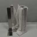 Set of 4 Stainless Steel Straight Metal Sofa Legs  Square Tube Design, Durable Furniture Legs, Modern Style (4-7/8"H)
