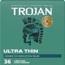TROJAN Ultra Thin Condoms for Sensitivity, Lubricated TROJAN Condoms for Men, 36 Count Value Pack