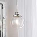 Progress Lighting Penn Collection 1-Light Clear Glass Farmhouse Mini-Pendant Light Polished Nickel