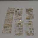 6 Sheets Gold Puffy Letter and Number Stickers 1 inch Gold 3D Alphabet Letter Stickers Waterproof Golden Foam Stickers for Mailbox Poster Scrapbooking Sign Graduation Cap Decor DIY (Classic Block)