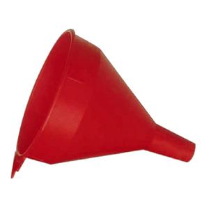 WirthCo 32006 Funnel King Red Polyethylene Funnel with Screen/Strainer, Funnel for Oil, Fuel, Gas, and Automotive, Large 6-quart Capacity