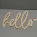 Leisure Arts Large Unfinished Wood Word, Hello