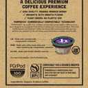 beaniac Organic Full On French Roast, Dark Roast, Single Serve Compostable K Cup Coffee Pods, Organic Arabica Coffee, Keurig Brewer Compatible, 72 Count, Expiry: 02/14/24