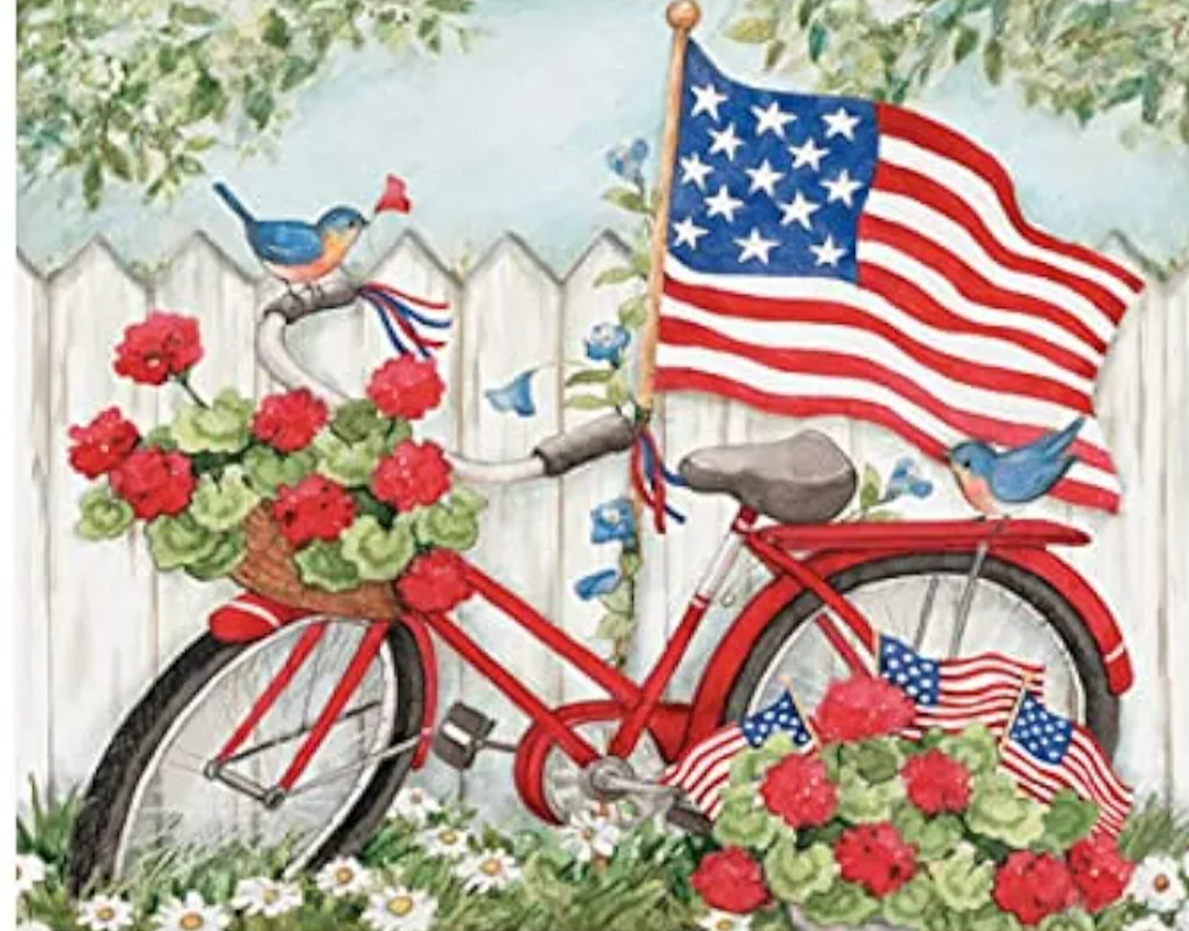 Bicycle American Flag Jigsaw Puzzles for Adults 300 Piece Teenagers Relax Toy Puzzle Game Home Toys for Kids Gift