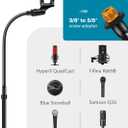 InnoGear Microphone Stand, Mic Stand Detachable Gooseneck Mic Floor Stand Height Adjustable from 32 to 70 with Weighted Round Base for Blue Yeti Blue Snowball Shure SM7B Shure SM58 Samson Q2U