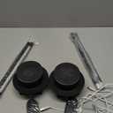 Battery Operated Wall Sconces Set of 2, Detachable 360 Rotate LED Wall Lamps Tubes with Remote Control, 10000mAh Rechargeable Dimmable Black Wall Lights for Bedroom, Living Room, Hallway, 30 Inch