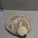 Xuhal Set of 8 Hanging Woven Wall Basket Handmade Decorative Rustic Boho Basket Decor Handcrafted Wicker Round Seagrass Wall Art for Home Kitchen Farmhouse Table Living Room