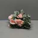 TELDRASSIL 4Pcs(26 FT) Artificial Rose Vine Fake Flower Garland Fake Silk Rose Hanging Vine for Wedding Party Background Arch Garden Background Decoration (Pink)