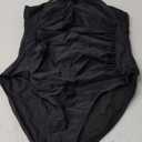 AI'MAGE Women's One Piece Swimsuit Halter Bathing Suit Ruched Tummy Control Swimsuits Push Up Swimwear (Medium, Black)