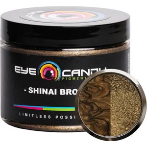 Eye Candy Premium Mica Powder Pigment Shinai Brown (50g) Multipurpose DIY Arts and Crafts Additive | Woodworking, Epoxy, Resin, Bath Bombs, Soap, Nail Polish, Lip Balm (Shinai Brown, 50G)