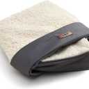 LE SURE Washable Dog Bed Cover Replacement - Large Size Plush Fleece Cover for Orthopedic Egg Crate Foam Pet Mat 36x27x3 Inches, Grey, XL