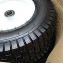 GICOOL 16x6.50-8 Tubeless Tire and Wheel, 1" Bearing, 4" Centered Hub,16x6.5-8" Lawn Mower Tires, Universal Fit Riding Mower and Garden Tractor Front Wheels, 4 Ply, V-Turf Pattern, 2 Pack
