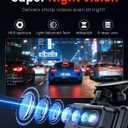3 Channel Dash Camera for Cars,Triple Lens 4K+1080P+1080P Dash Cam Front Rear Inside,Built-in 5G WiFi & App, Night Vision,24H Parking Mode,Loop Recording,170 Wide Angle,32GB Card Included(Black)