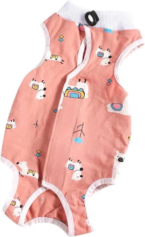 at Surgery Recovery Suit, Baby Cotton Cat Recovery Suit, Breathable Surgical Recovery Suit, Anti-licking Onesie Post Surgery, Adjustable Kitten Clothes Small 