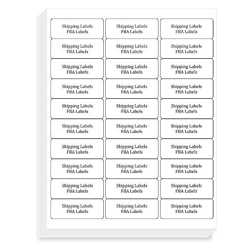 FungLam 1" x 2-5/8" Shipping Address Labels 900 Label Stickers Paper for Laser/Inkjet Printer 30 per Page Printable Mailing Labels (30 Sheets, 900 Labels)
