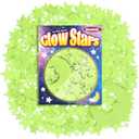 Oomloid 201 Pcs Glow in The Dark Stars Stickers for Ceiling, Toddler Stocking Stuffers Wall Room Decor Gifts, Luminous 3D Glowing Stars Easter Basket Stuffers for Kids Boys Girls - Green