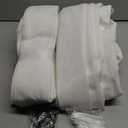 Extra Long Pinch Pleated 132 Inch Linen Curtains 2 Panels Set for High Ceiling Living Room Bedroom Memory Shaped Semi Sheer Pleat Drapes with Hooks Rings Light Filtering Natural Window Curtain 40x132