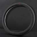 Nappa Leather Ultra-Thin Steering Wheel Cover, for Tesla Model 3/Y Steering Wheel Cover, Non-Slip Design and Interior Modification of car Accessories (Black)