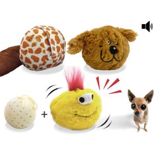 Interactive Dog Toy, Plush Electric Dog Toy, Vibrating and Squeaky, Battery Operated, Prevent Boredom for Pets (Kit)