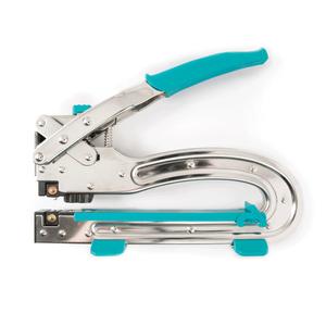 We R Memory Keepers Crop-A-Dile 2 - Big Bite Blue, Heavy Duty Single Hole Punch and Eyelet Grommet Setter with Ergonomical Grip, 1/8 or 3/16 inch Hole Puncher