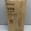 DEVOAC VM6 Scrubbing Steam Mop with Rotating Mop Pads, 10 in 1 Steam Mop, Lightweight Spin Mop & 3 Steam Modes for Hard Floor Laminate Marble Floors (Auster)