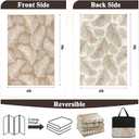 Pauwer Waterproof Outdoor Rug 6x9, Reversible Plastic Straw Patio Camping Rug, Indoor Outdoor RV Mat Carpet for Deck, Camper, Porch, Balcony, Backyard, Picnic, Leaf Brown