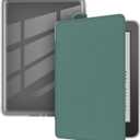 Case for 6" Kindle Paperwhite (10th Generation-2018 Release), Ultra Clear Soft Flexible Transparent TPU Back Cover with Auto Sleep/Wake for Kindle Paperwhite (Model NO. PQ94WIF), Dark Green